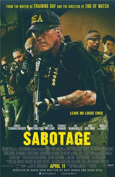 Саботаж / Sabotage (2014/HD) 720p | L1 | Red-band трейлер